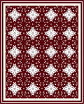 Crimson Floral Star Intricate Folk Rug