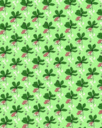 Lush Green Pink Floral Botanical Rug