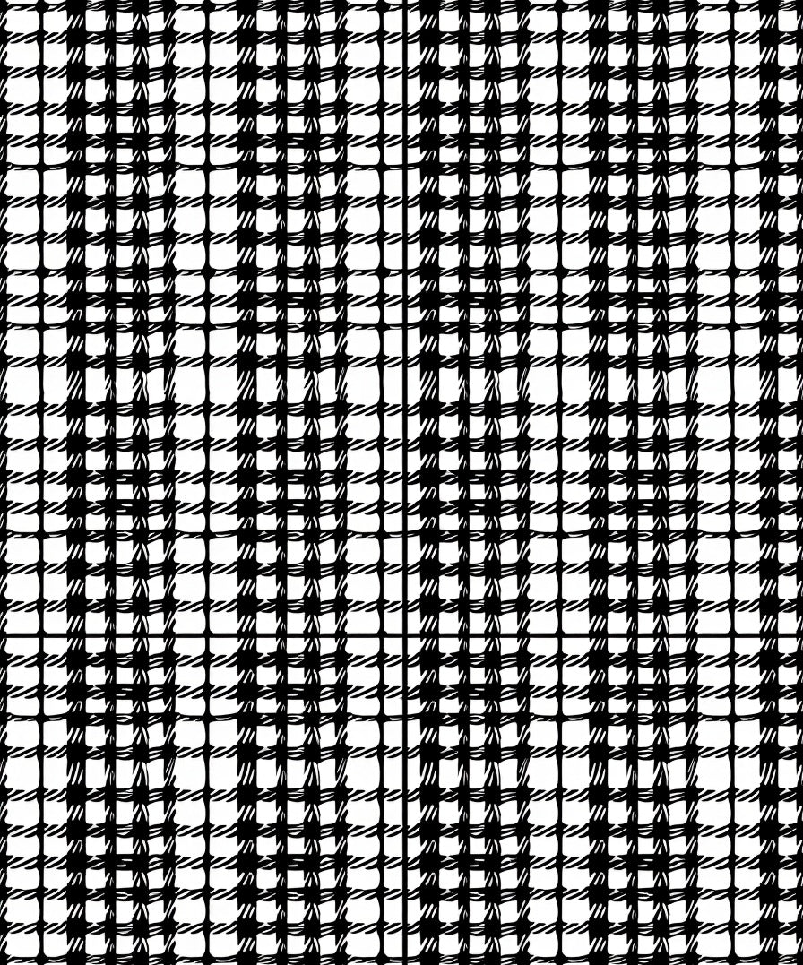 Monochrome Plaid Grid Texture Rug