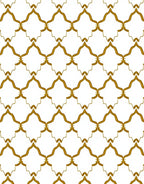 Golden Lattice Quatrefoil Repeat Rug