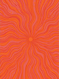 Groovy Orange And Pink Sunburst Rug