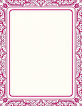 Magenta Floral Vine Symmetry Rectangular Rug
