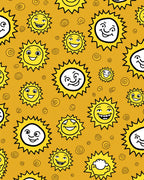 Happy Yellow Sun Faces Rug