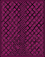 Bold Hot Pink Geometric Maze Rug