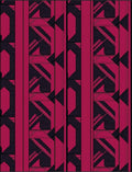 Crimson Geometric Deconstructed Stripe Rug