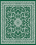 Emerald Courtly White Intricate Medallion Rug