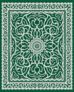 Emerald Courtly White Intricate Medallion Rug