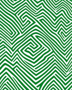 Emerald Green Abstract Maze Rug
