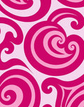 Fuchsia Swirl Graphic Abstract Rug