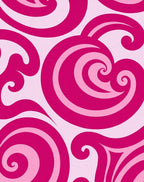 Fuchsia Swirl Graphic Abstract Rug
