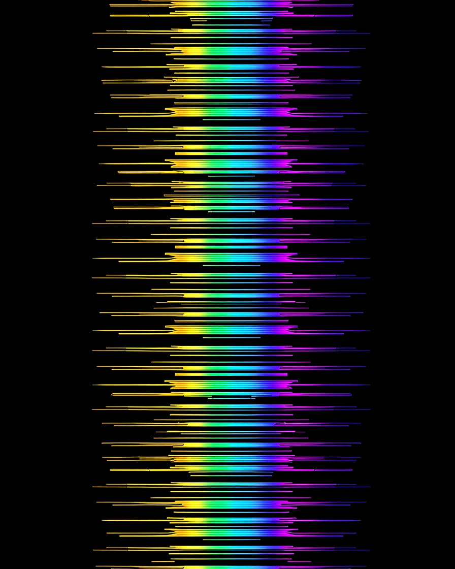 Vibrant Rainbow Horizontal Line Art Rug