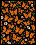 Orange Butterfly Garden Floral Accents Rug