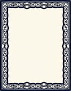 Dark Blue Nautical Anchor Inlaid Border Rug