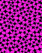 Vibrant Pink Black Starburst Arrangement Rug