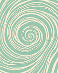 Aquamarine Cream Swirl Movement Rug