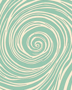 Aquamarine Cream Swirl Movement Rug