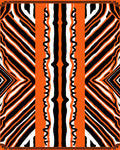 Bold Orange Black White Zebra Stripes Rug