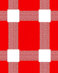 Bold Red White Gingham Squares Rug