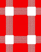 Bold Red White Gingham Squares Rug
