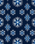 Navy Frozen Snowflake Repeat Rug