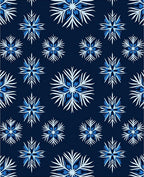 Navy Frozen Snowflake Repeat Rug