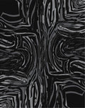 Monochrome Swirling Fluid Abstract Rug