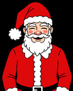 Jolly Red Santa Claus Portrait Rug