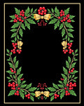 Festive Red Berry Holly Garland Rug