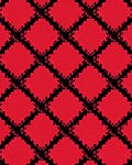 Bold Red Lattice Diamond Rug