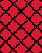 Bold Red Lattice Diamond Rug