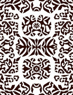 Dark Brown Tribal Mandala Rug