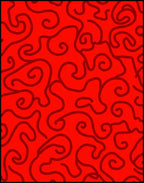Vibrant Red Swirls Abstract Rug