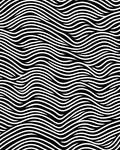 Black White Wavy Stripe Landscape Rug