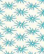 Turquoise Starburst Cream Backdrop Rug