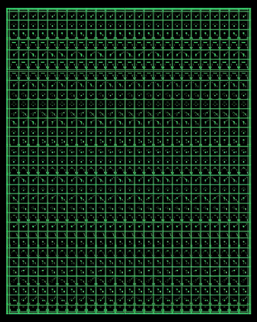 Geometric Black Squares Grid Rug