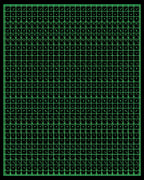 Geometric Black Squares Grid Rug