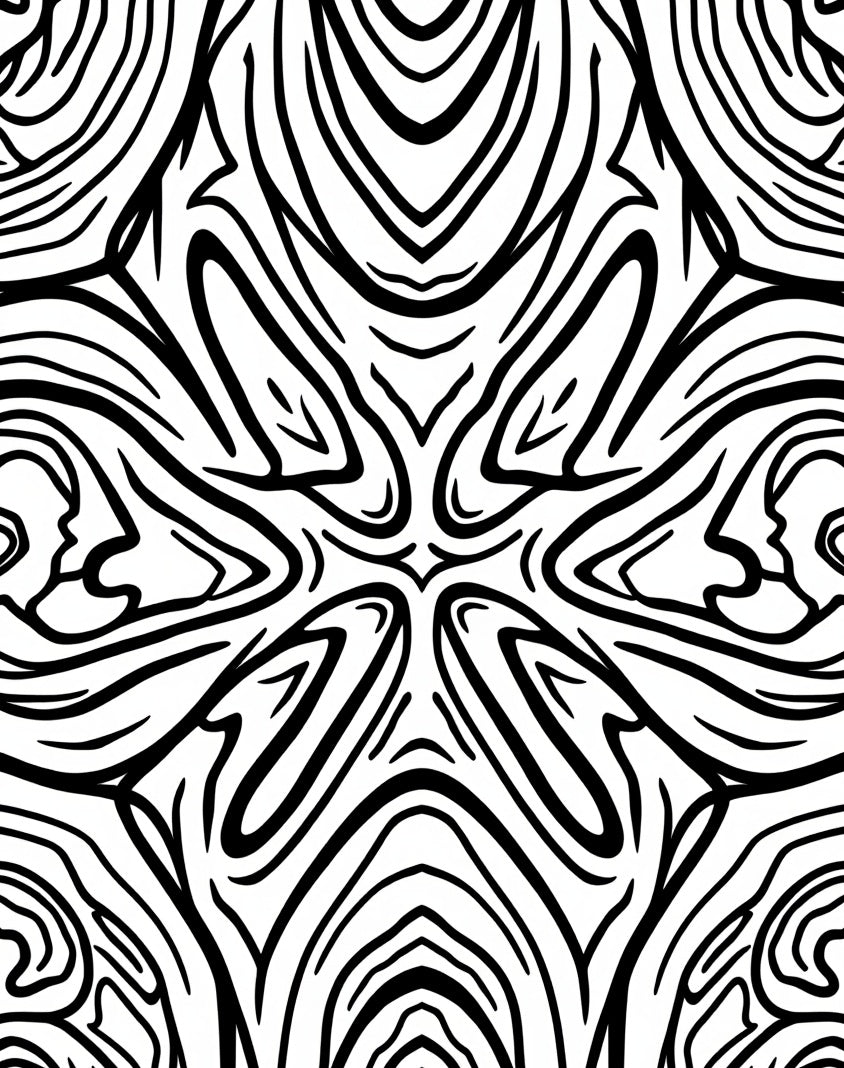 Monochromatic Abstract Organic Flow Rug