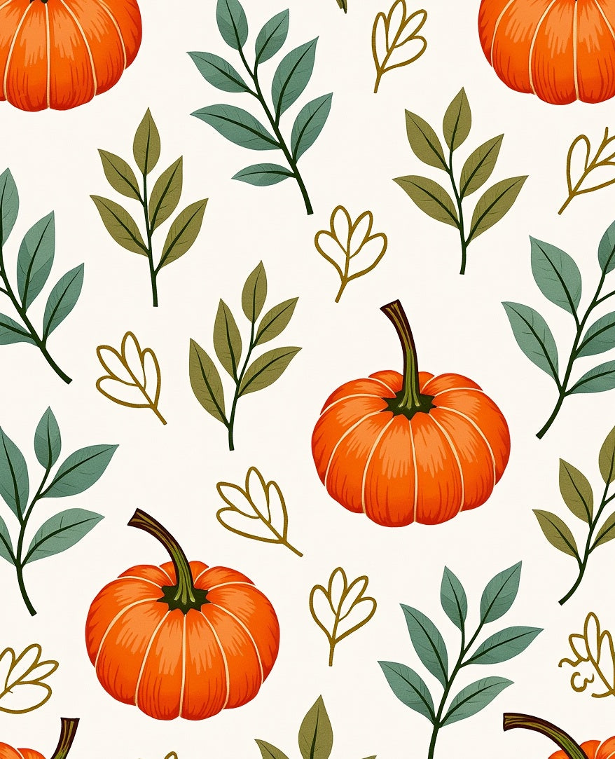 Autumn Pumpkin Vine Foliage Rug
