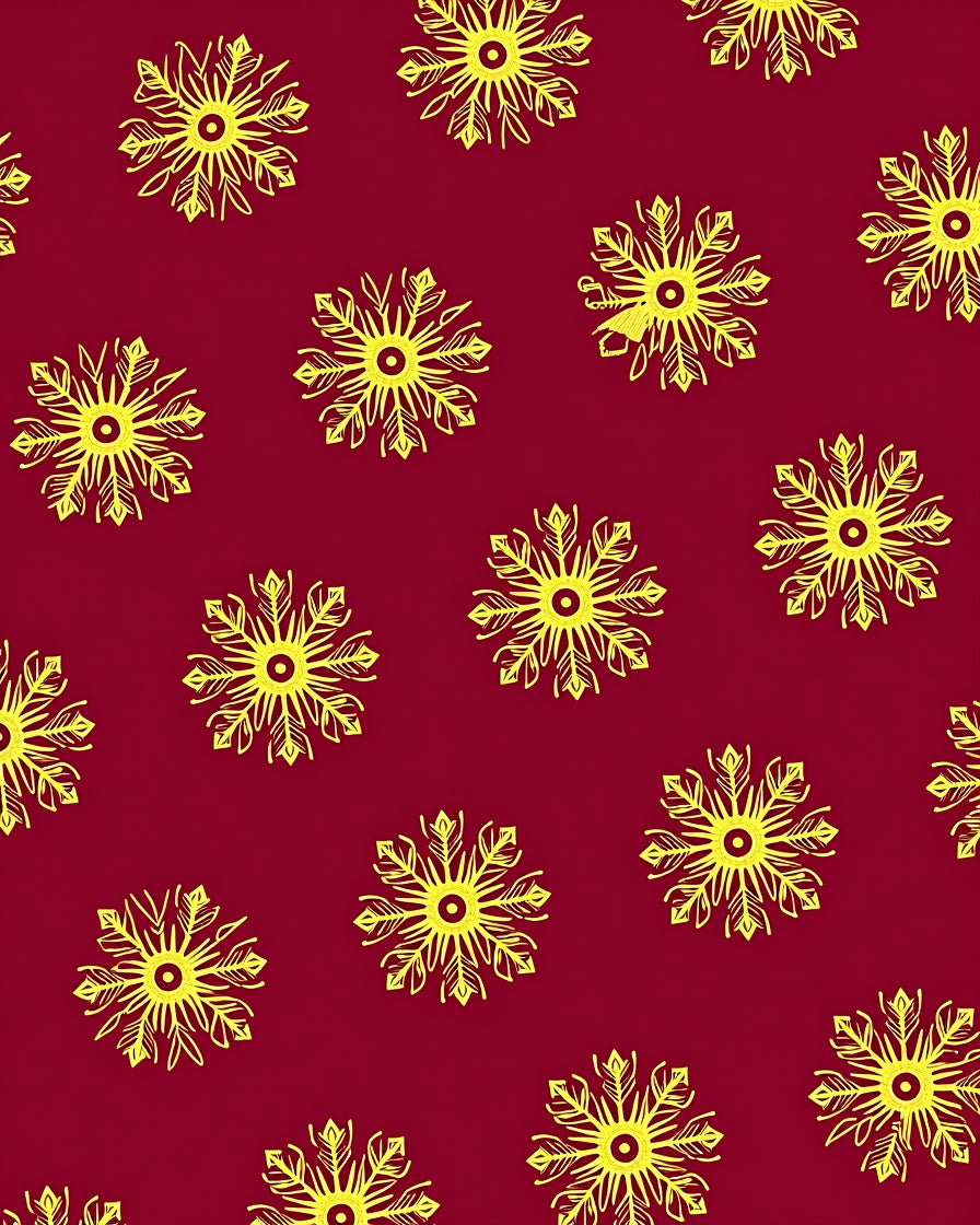 Golden Sunburst Medallions Red Rug