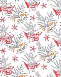 Red Orange Leafy Branch Bloom Rug