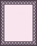 Lilac Diamond Geometric Border Rug