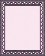 Lilac Diamond Geometric Border Rug