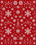 Festive Red Snowflake Collection Rug