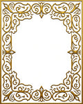 Oshibana Gold Filigree Scrollwork Rug