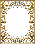 Oshibana Gold Filigree Scrollwork Rug