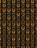 Golden Scarab Black Vertical Tribal Rug