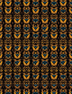 Golden Scarab Black Vertical Tribal Rug
