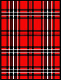 Bold Red Black White Plaid Check Rug