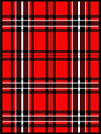 Bold Red Black White Plaid Check Rug