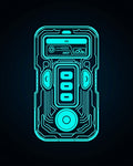 Neon Circuit Board Tech Rug